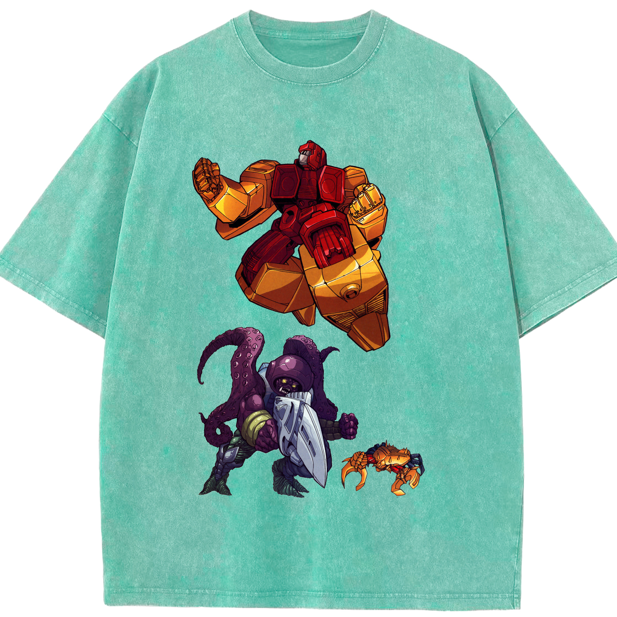 （画像用）  綿100% ヴィンテージ風 半袖Tシャツ（フロントプリント）